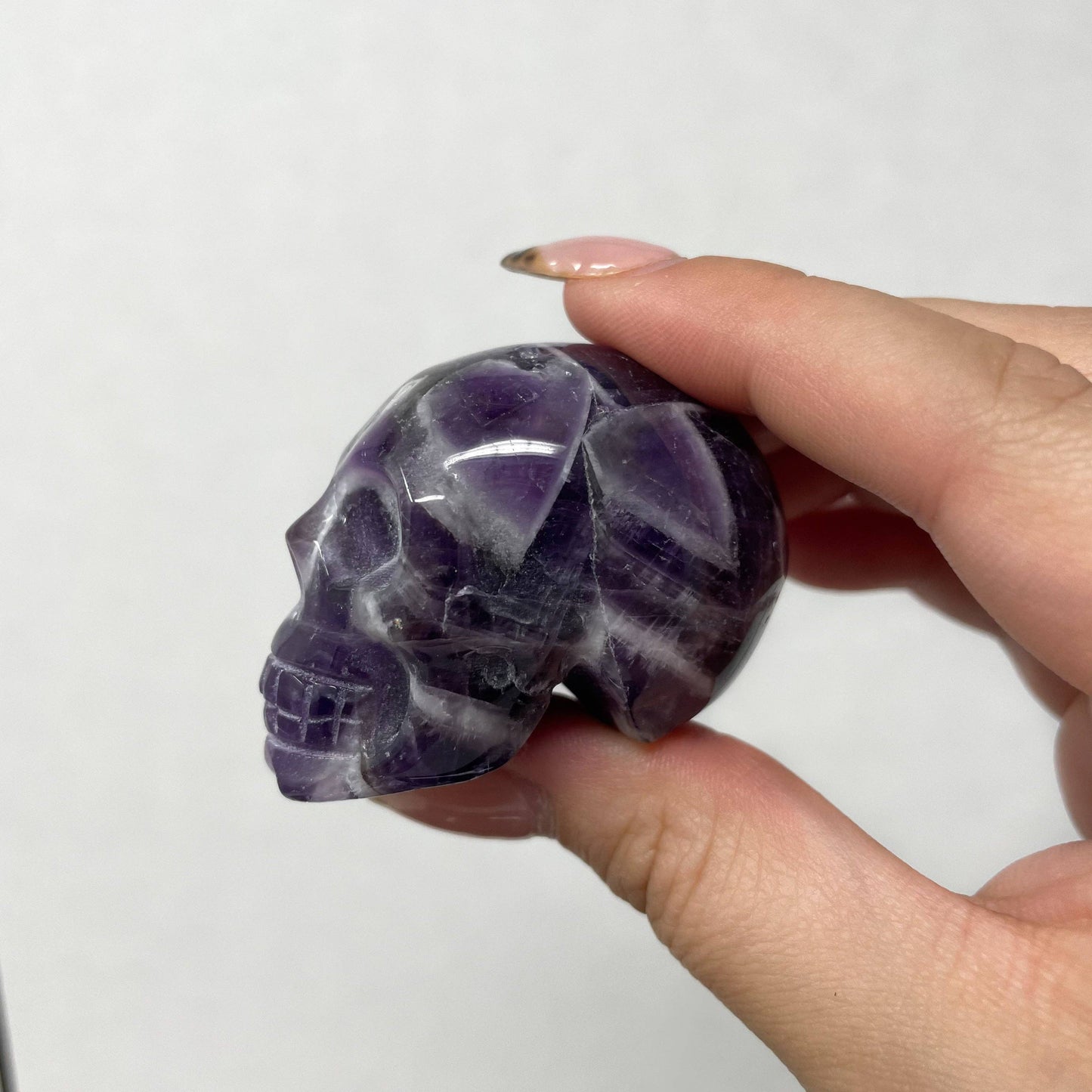 Chevron Amethyst Skull