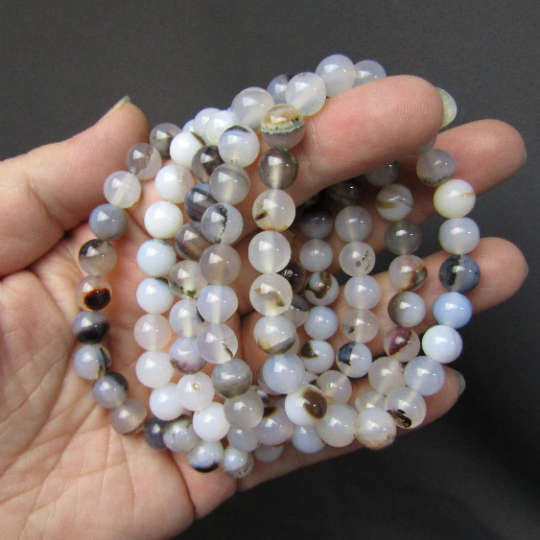 Gemstone 8 mm Round Bracelets