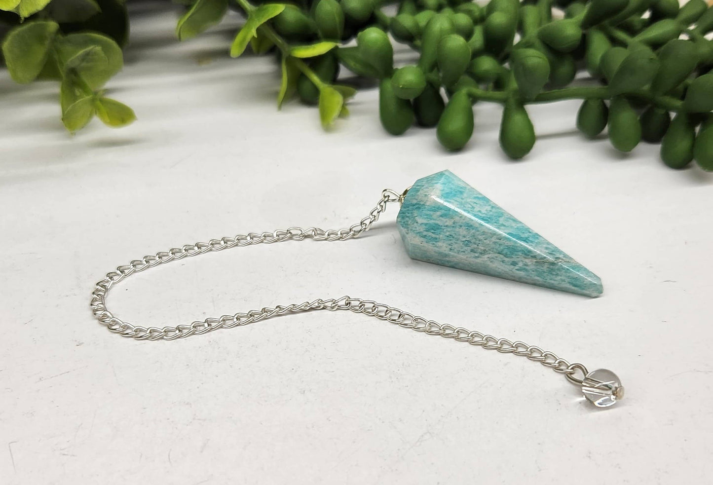 Amazonite Semi-Precious Gemstone Pendulum