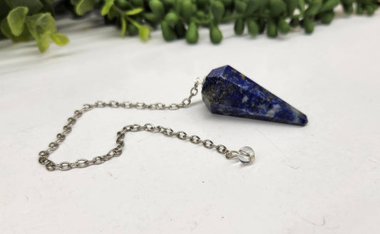 Lapis Lazulli Semi-Precious Gemstone Pendulum