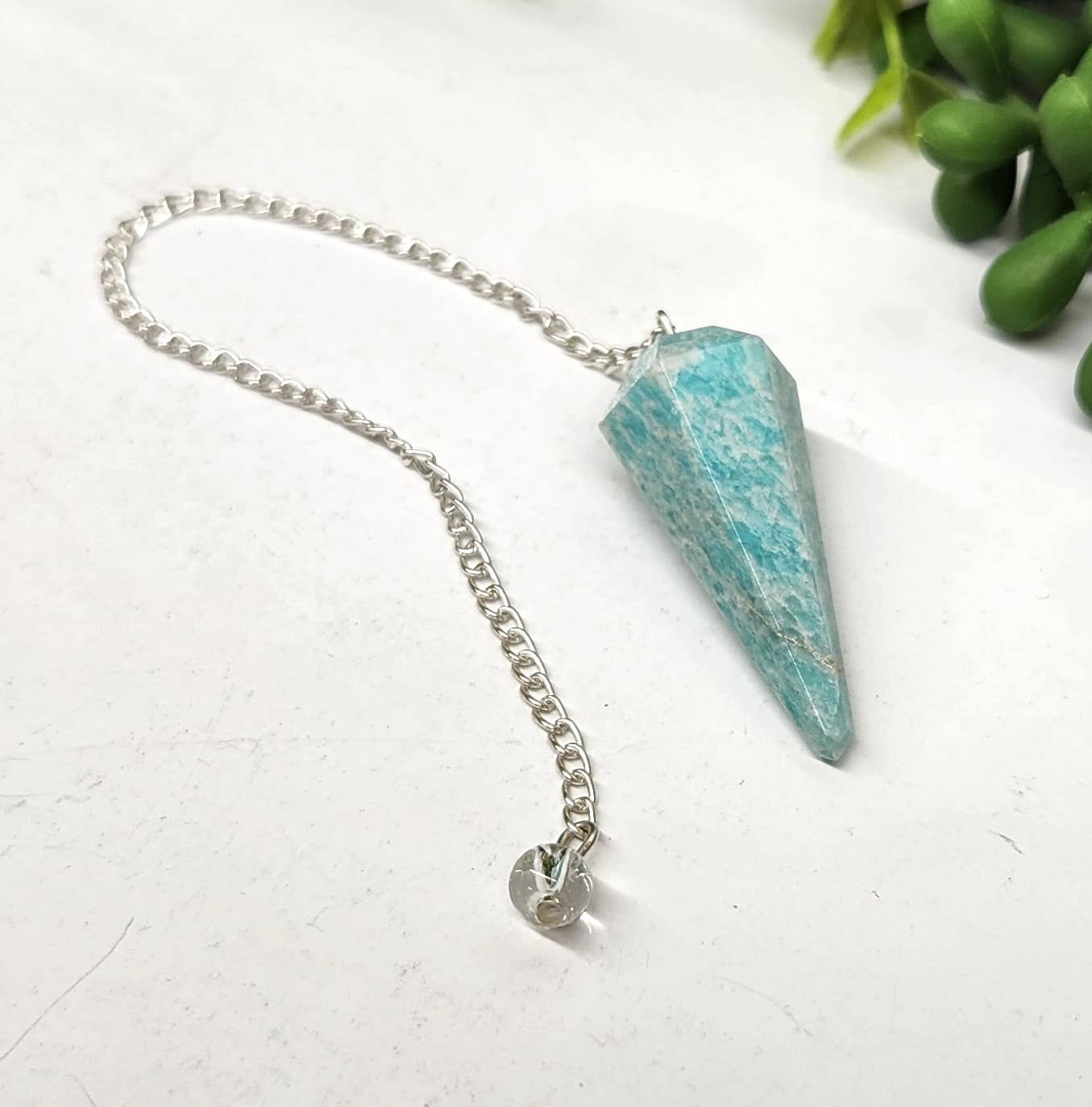 Amazonite Semi-Precious Gemstone Pendulum