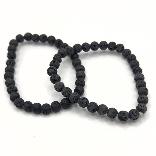 Lava Stone Bracelet, small beads