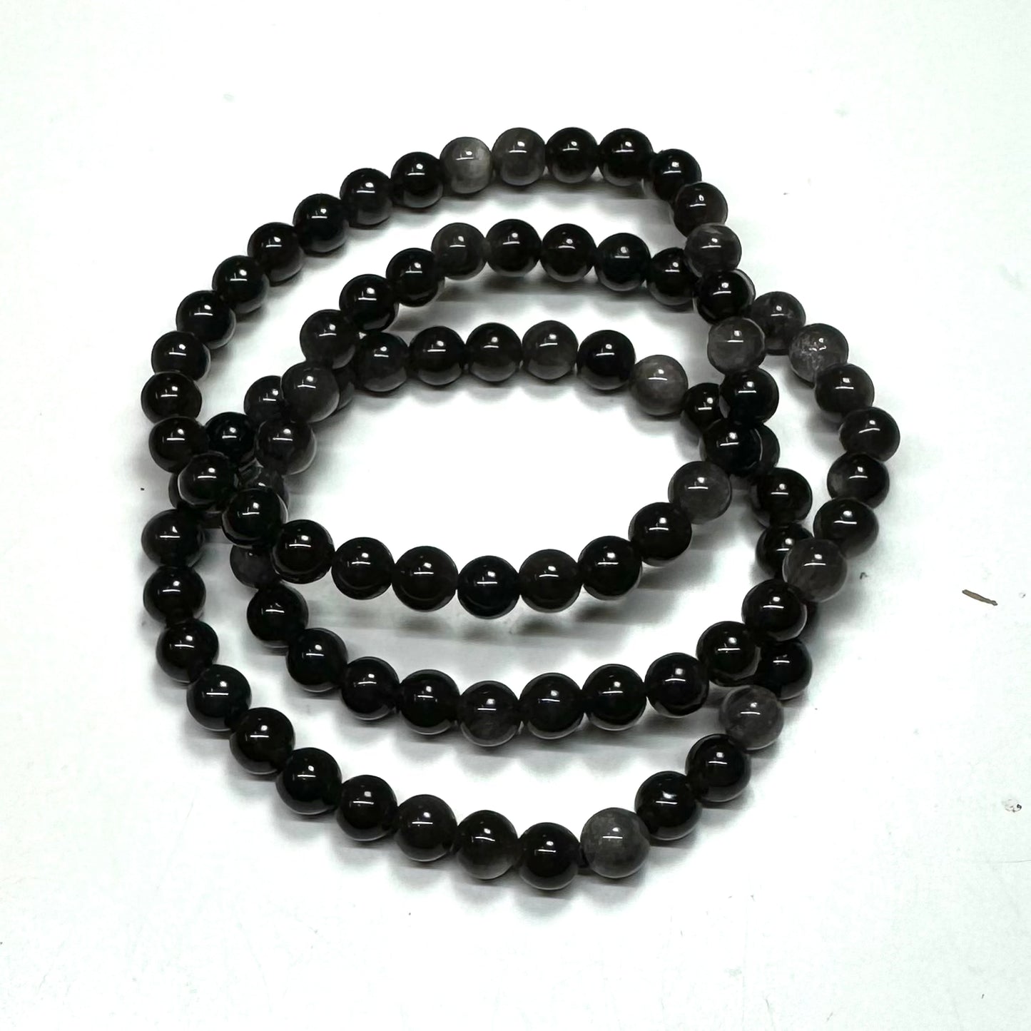 Silver Sheen Obsidian Bracelets