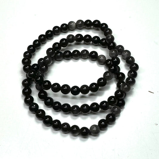 Silver Sheen Obsidian Bracelets