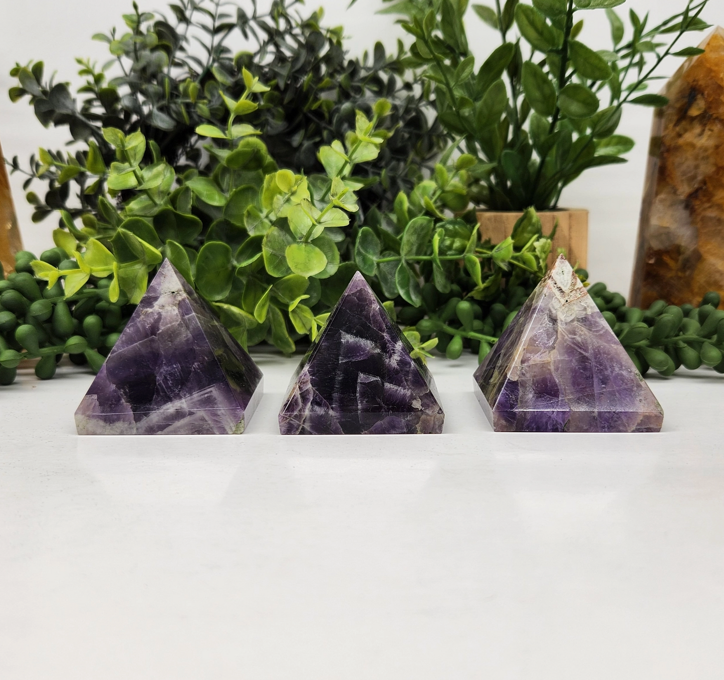 Chevron Amethyst Pyramid, 5cm