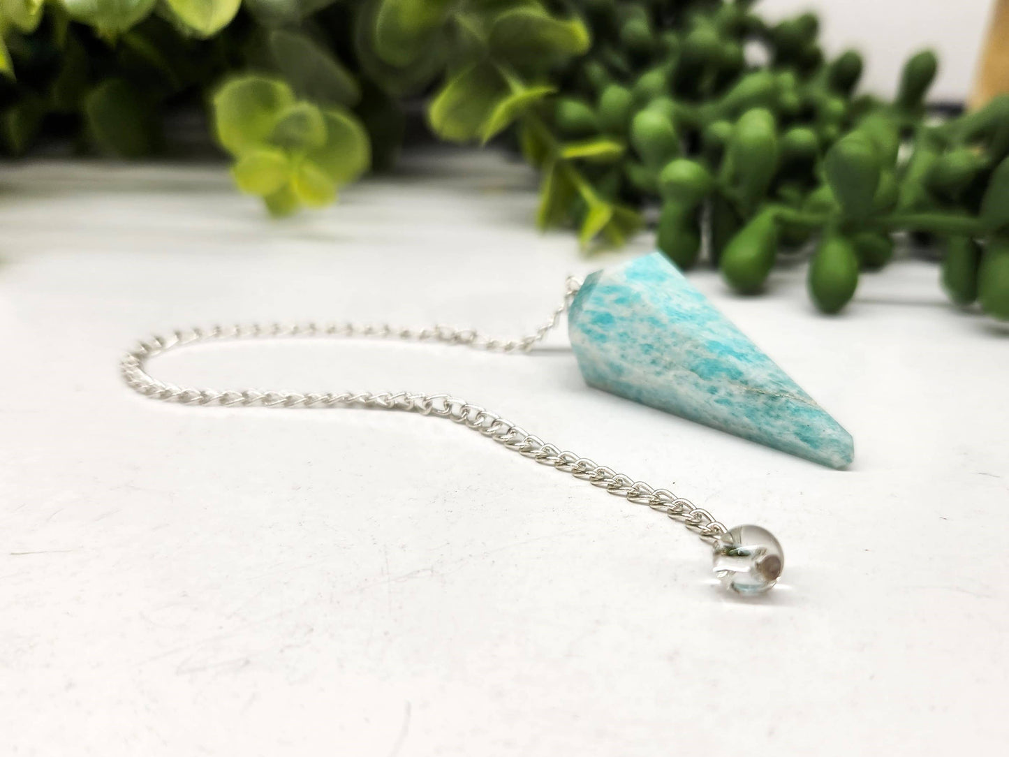 Amazonite Semi-Precious Gemstone Pendulum