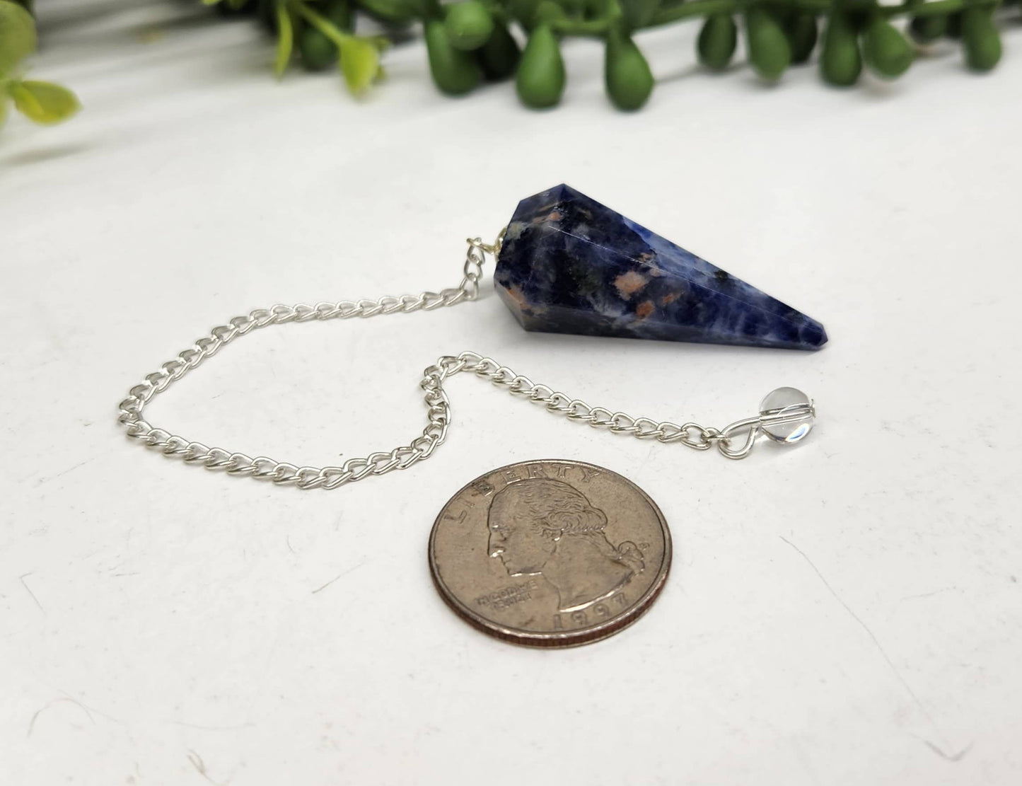 Sodalite Semi-Precious Gemstone Pendulum