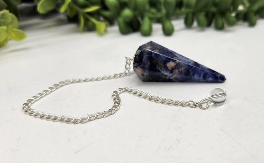 Sodalite Semi-Precious Gemstone Pendulum